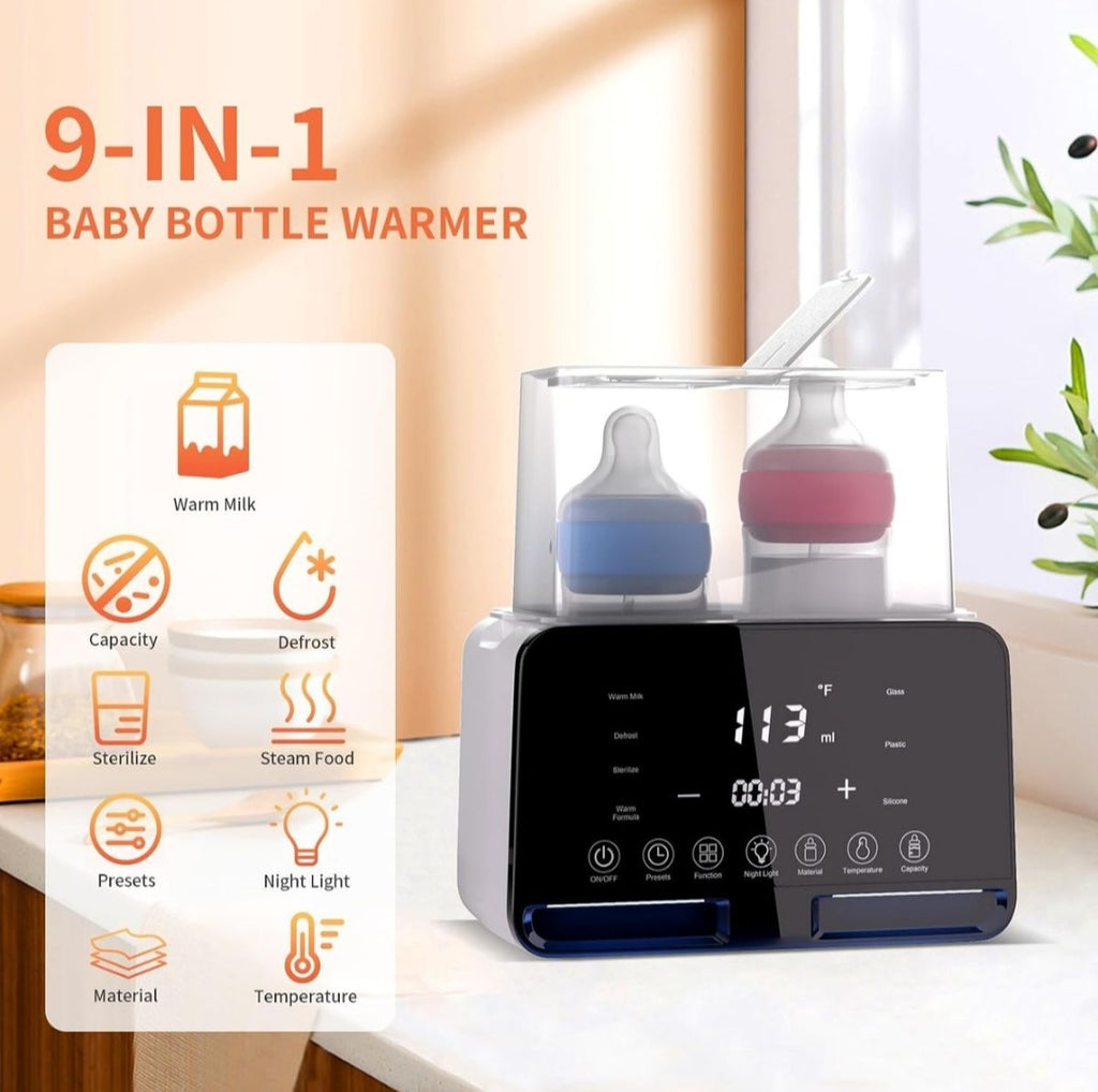 Baby bottle Warmer and Sterilizer - Fits 2 Bottles