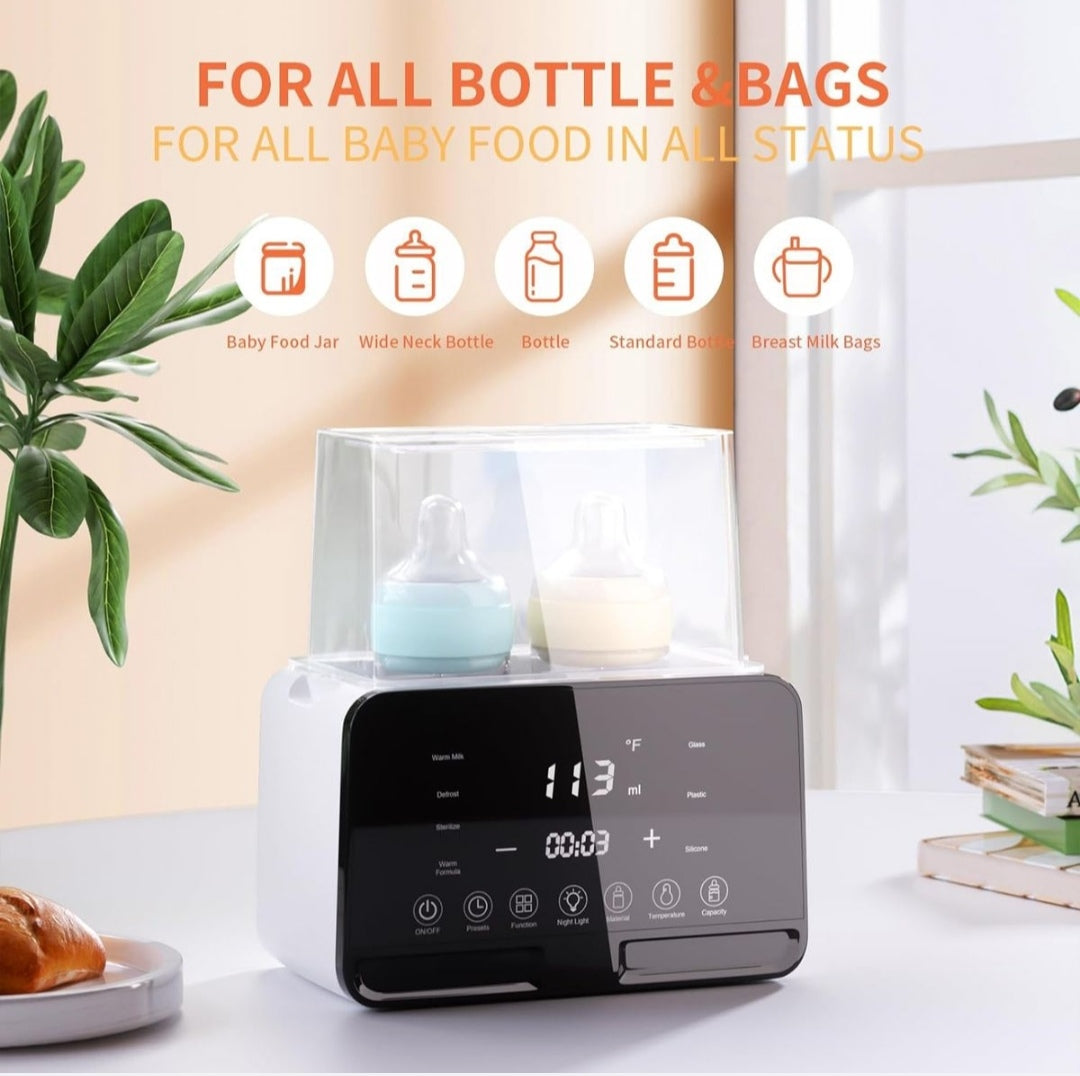 Baby bottle Warmer and Sterilizer - Fits 2 Bottles